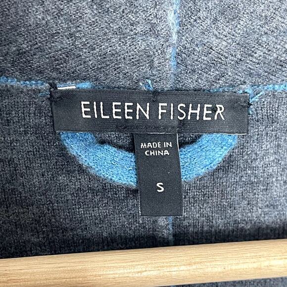 EILEEN FISHER  TURQUOISE GRAY FELTED MERINO WOOL  BLAZER SIZE S - Picture 4 of 11